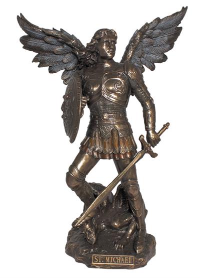 9" Veronese St. Michael with Sword and Shield, Bronzed, # 93555
