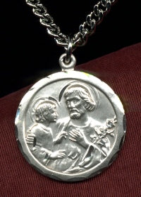 13/16 In. St. Joseph In Sterling, 18" Chain, # 63245-sale