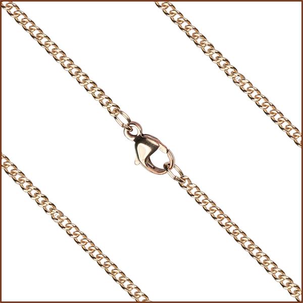 30" 14kt Gold Filled Curb Chain w/ Clasp, 1.9mm wide, # 9491