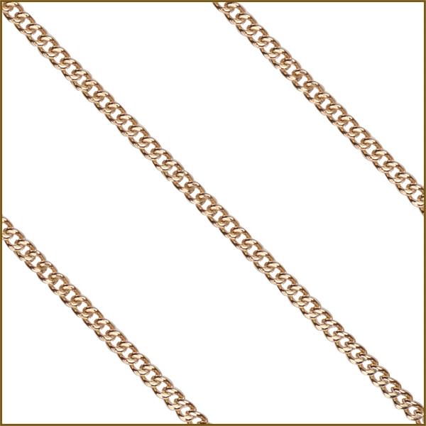 30" 14kt Gold Filled Endless Curb Chain, 2.15mm wide, # 9516