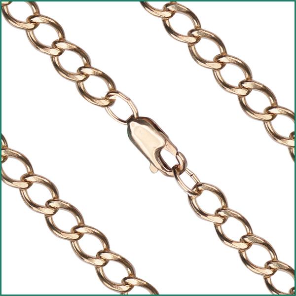 20" 14kt Gold Filled Heavy Open Curb Chain, 5.25mm wide, # 9554