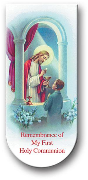 Magnetic Bookmark, 3", Boy First Communion, 10-Pack, # 96222|