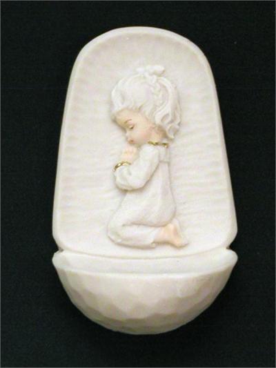 4.5" Praying Girl Holy Water Fonts, Made in Italy, 2-Count Value Pack, # 96288