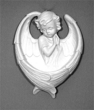 Angel Holy Water Font, 6", White, 2-Count Value Pack, # 96461