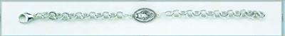 Miraculous Medal Bracelet, 7.5" All Sterling, # 96750