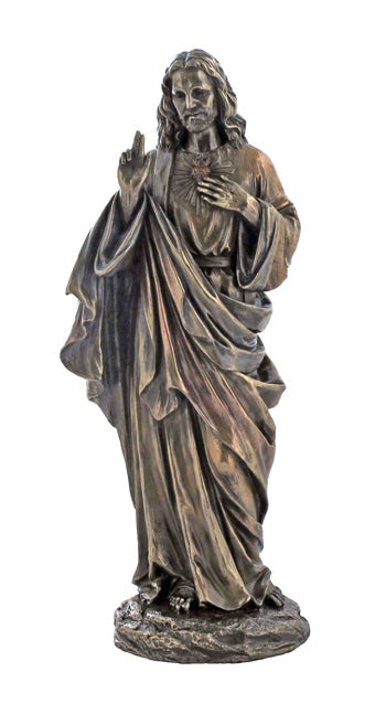 Sacred Heart of Jesus, 10", Resin, Bronzed, 97187