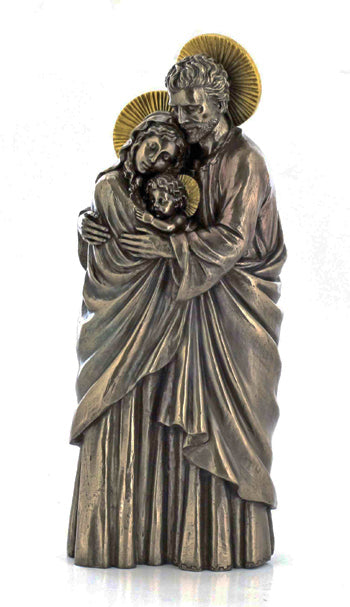 Holy Family 1-Piece Statue, Veronese Resin, 10", Bronzed, 97210