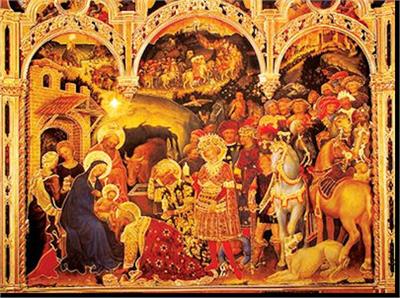19" x 27" Poster of the Adoring Magi, Italian gold embossed, #, 98461