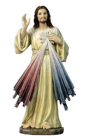 Divine Mercy Hand Painted Resin Statue 12", 98714