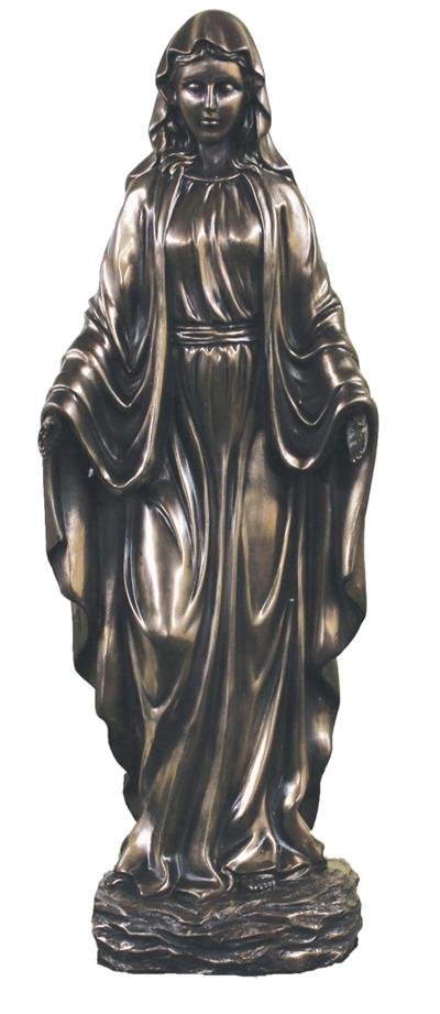 20" Our Lady of Grace Statue, Cold Cast Bronze, # 99400