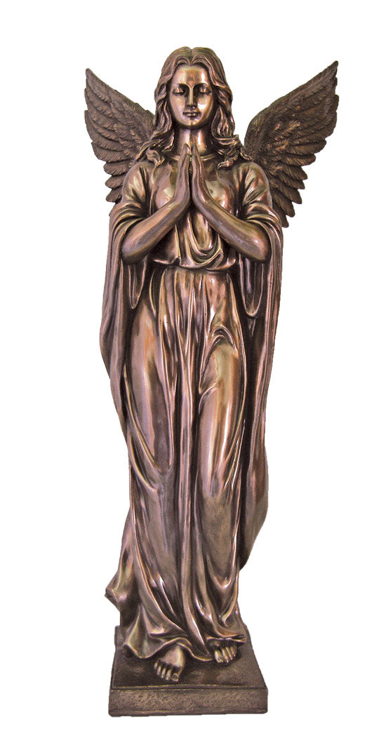 38" Praying Angel Statue in Cold Cast Bronze Resin, # 99402