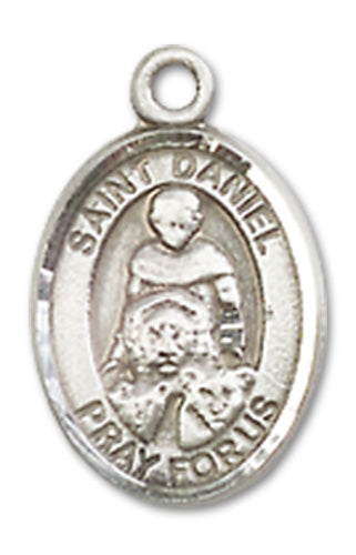 St. Daniel Charm Medal, Fine Pewter, 1/2", Your choice of chain, # 10324