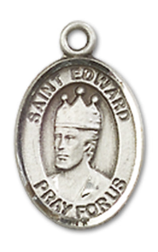 St. Edward the Confessor Charm Medal, Fine Pewter, 1/2", Your choice of chain, # 10326