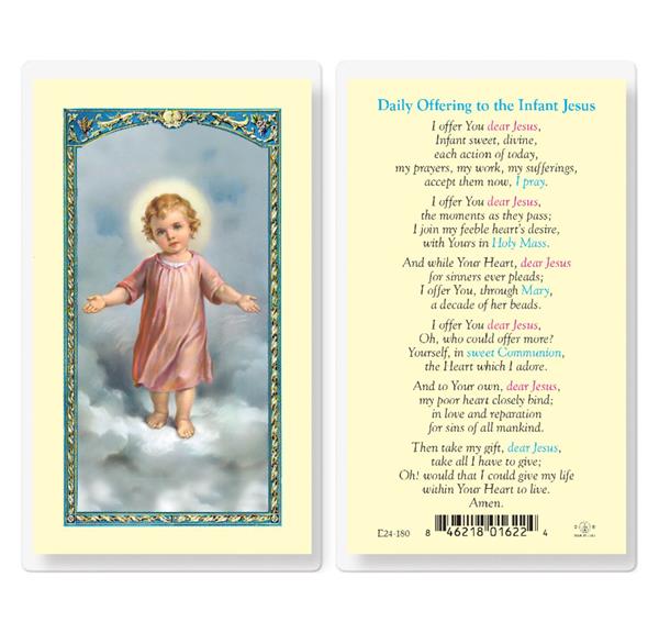 Daily Offering to The Infant Jesus Laminated Holy Cards, 25-Count Value Pack # 99754