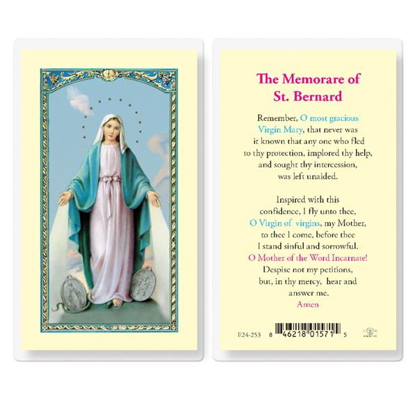 Memorare of St. Bernard Our Lady of Grace Laminated Holy Cards, 25-Count Value Pack # 99783