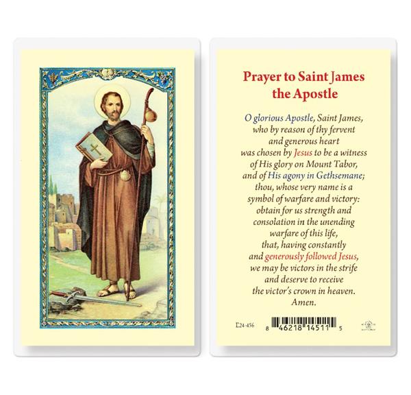 Prayer to St. James The Apostle Laminated Holy Cards, 25-Count Value Pack # 99869