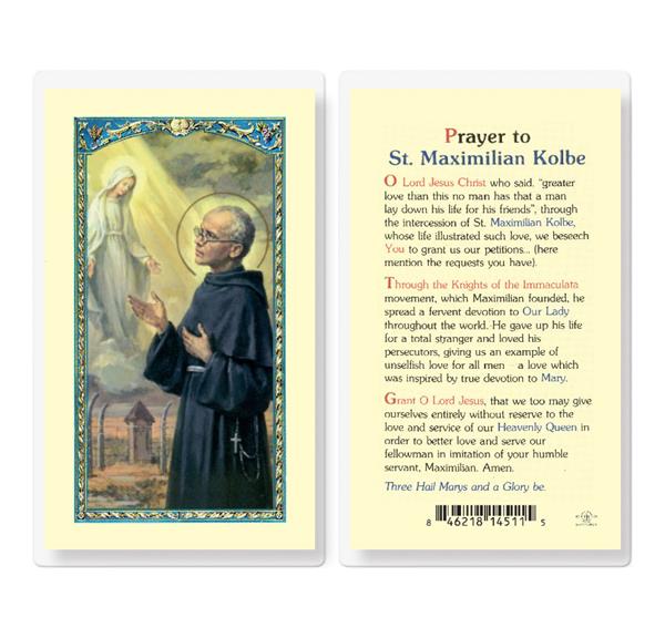 Prayer to St. Maximilian Kolbe Laminated Holy Cards, 25-Count Value Pack # 99893