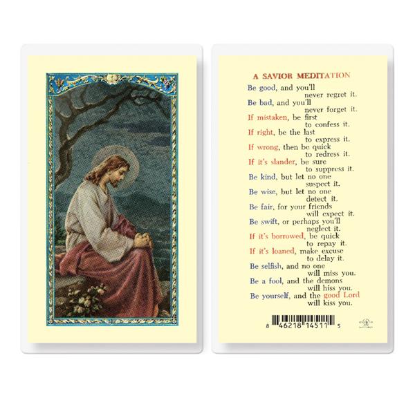 A Savior Meditation Laminated Holy Cards, 25-Count Value Pack # 99985