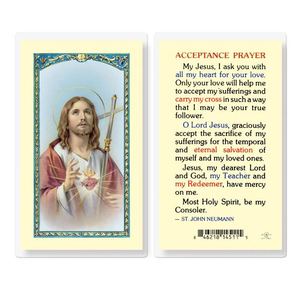 Acceptance Prayer Laminated Holy Cards, 25-Count Value Pack # 99989
