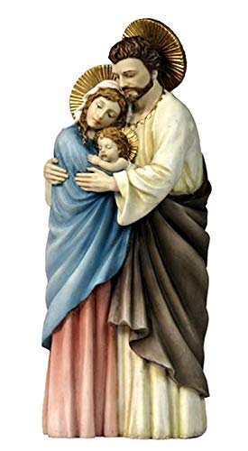 Holy Family 1-Piece Statue, Hand Painted Veronese Resin, 10", 99366