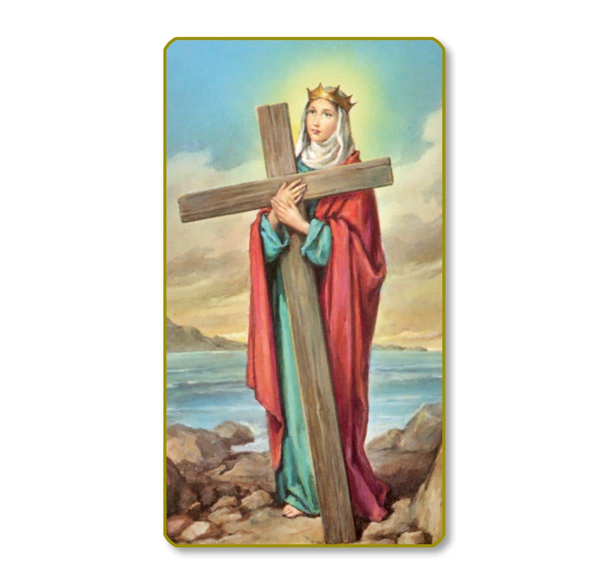 St. Helen Italian Paper Holy Cards, 2"x4", Blank Back, 100-Pack, # 6174