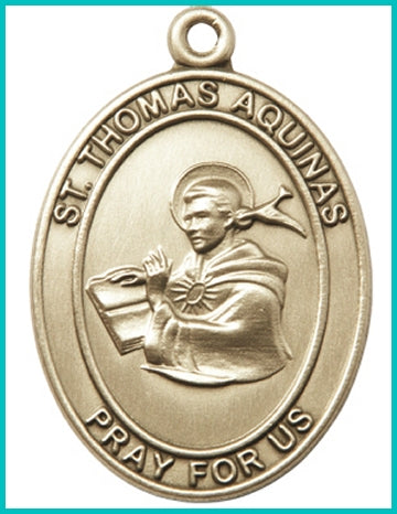 Keychain, Bronze Oxide Finish, St. Thomas Aquinas, 1-7/8" tall, # 48025