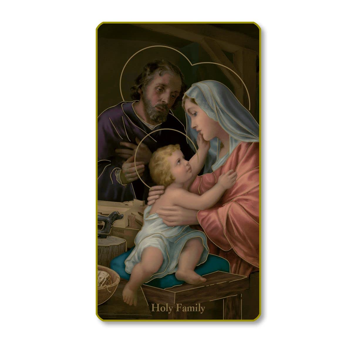 Holy Family Italian Paper Holy Cards, 2"x4", Blank Back, 100-Pack, # 6251