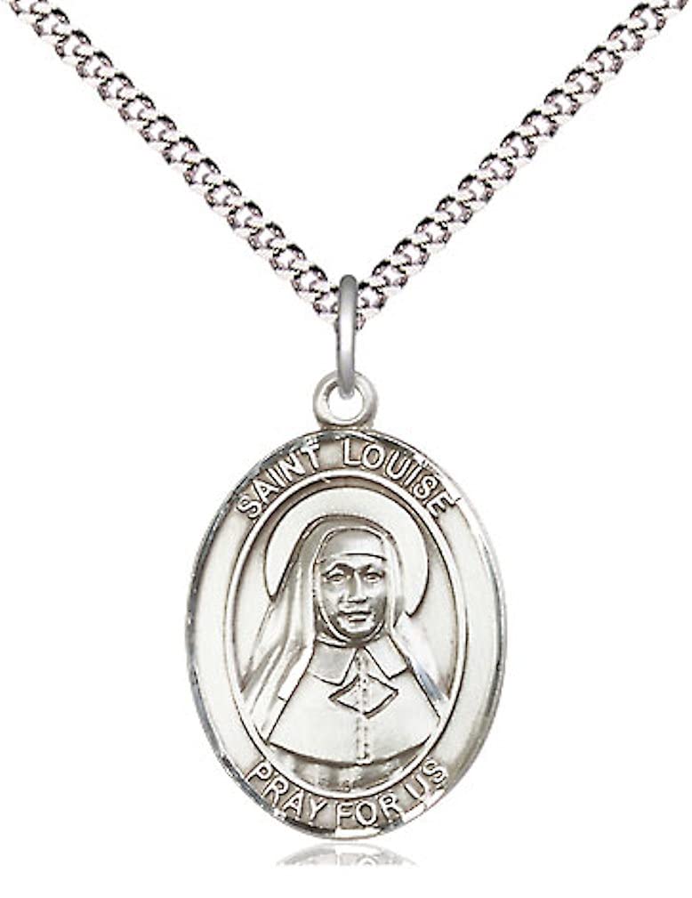 St. Louise de Marillac Medal in Fine Pewter, 3/4" tall, Your Choice of Chain # 17129