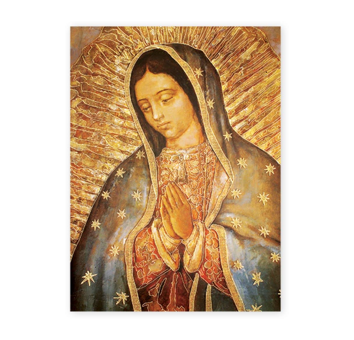 19" x 27" Poster of Our Lady of Guadalupe, Italian gold embossed, #, 98457