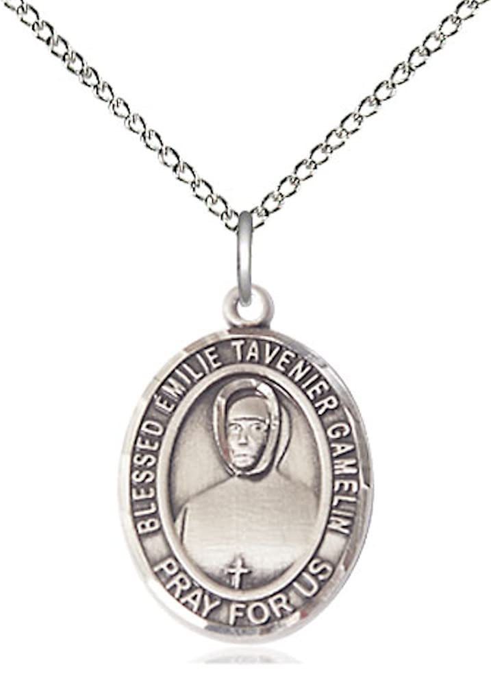 Blessed Emilie Gamelin Medal in Fine Pewter, 3/4" tall, Your Choice of Chain, # 5665