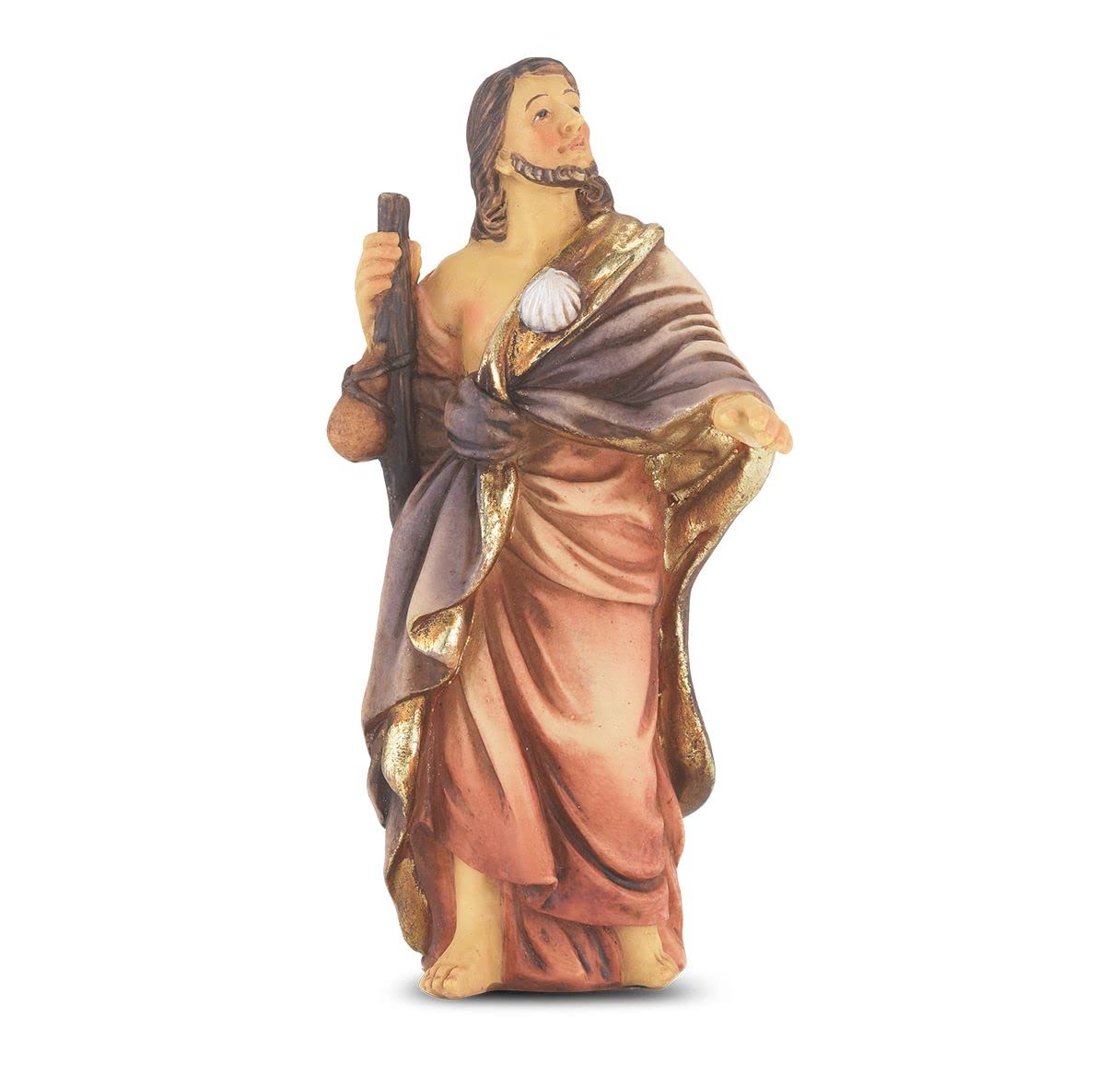 4" Full Color Resin Statue, St. James the Greater, # 65382