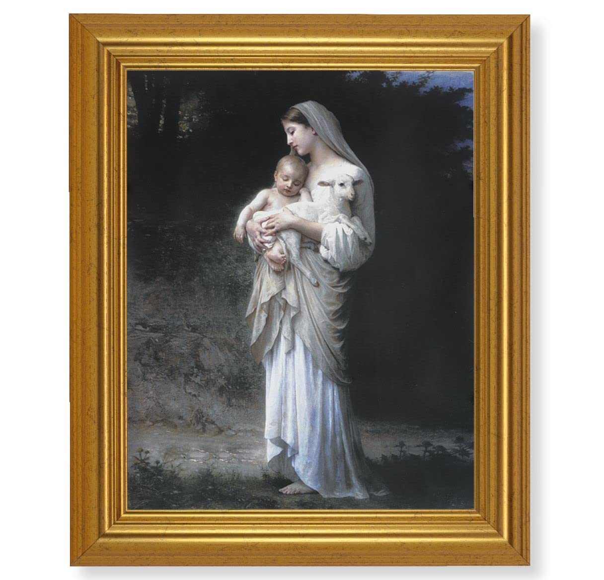 Bouguereau Divine Innocence, 10"x12" Gold-Leaf Finished Classic Frame, Italian Print on Artboard # 27279