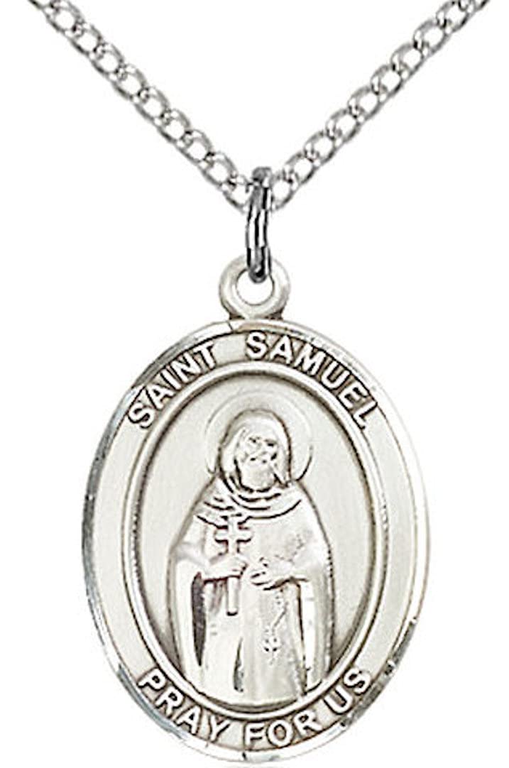 St. Samuel Medal in Fine Pewter, 3/4" tall, Your Choice of Chain # 17229