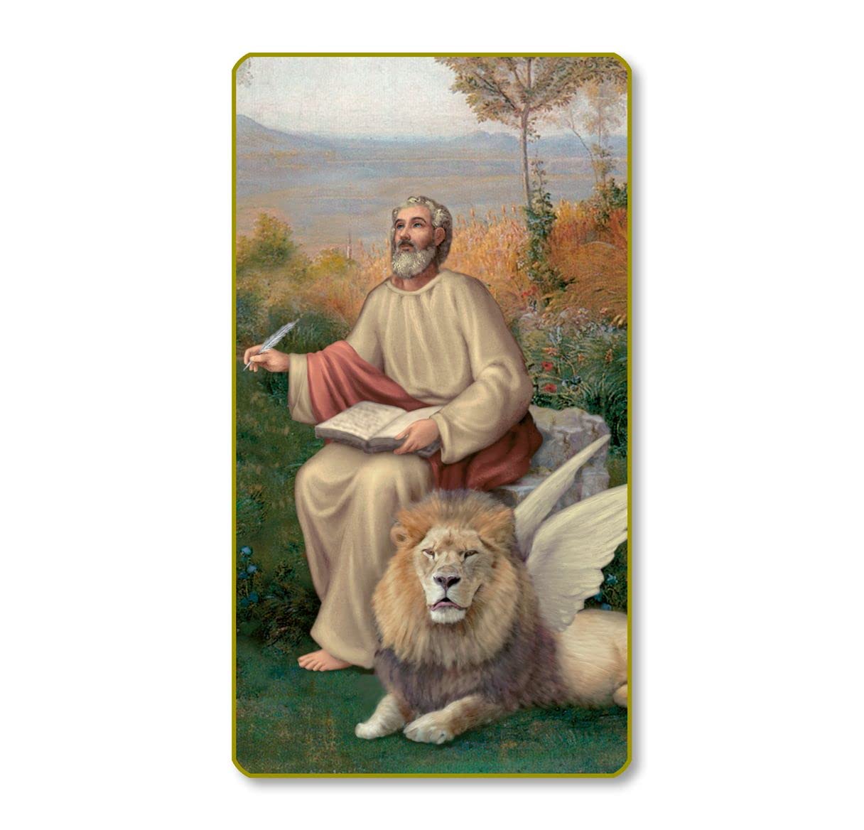 St. Mark Italian Paper Holy Cards, 2"x4", Blank Back, 100-Pack, # 6213