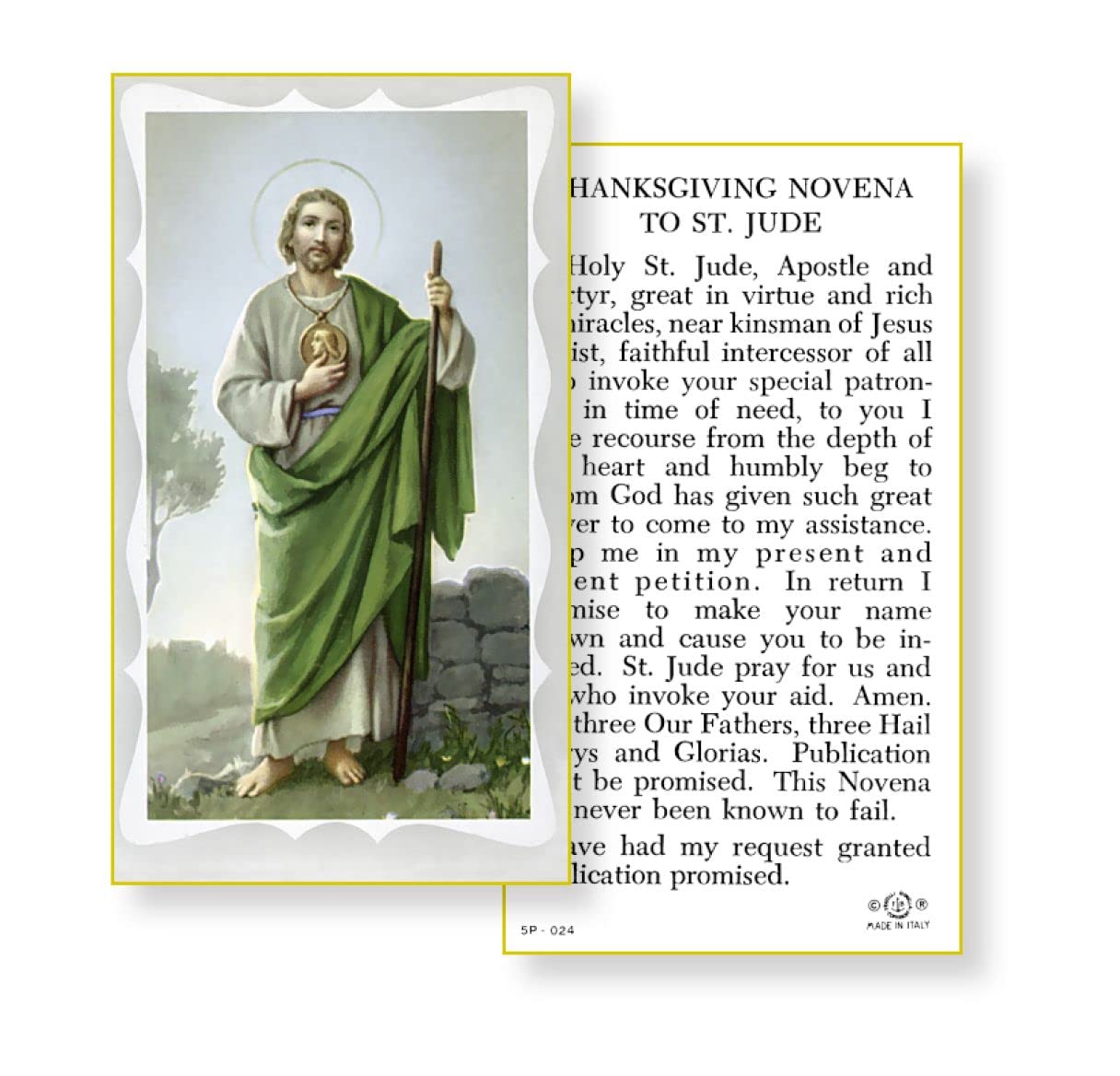 SAINT JUDE Paper Holy Cards, 2"x4", 100-pack, # 5797