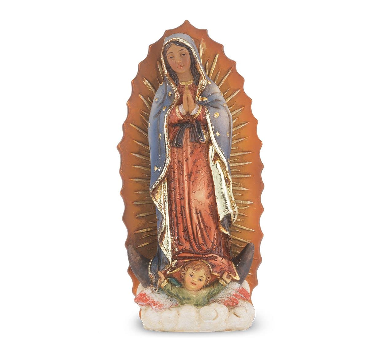 4" Full Color Resin Statue, Our Lady of Guadalupe, # 65369