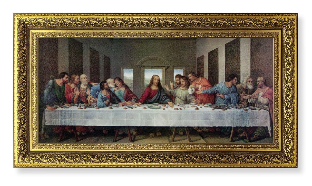 The Last Supper by Da Vinci, Under Glass, 19x11", # 93097