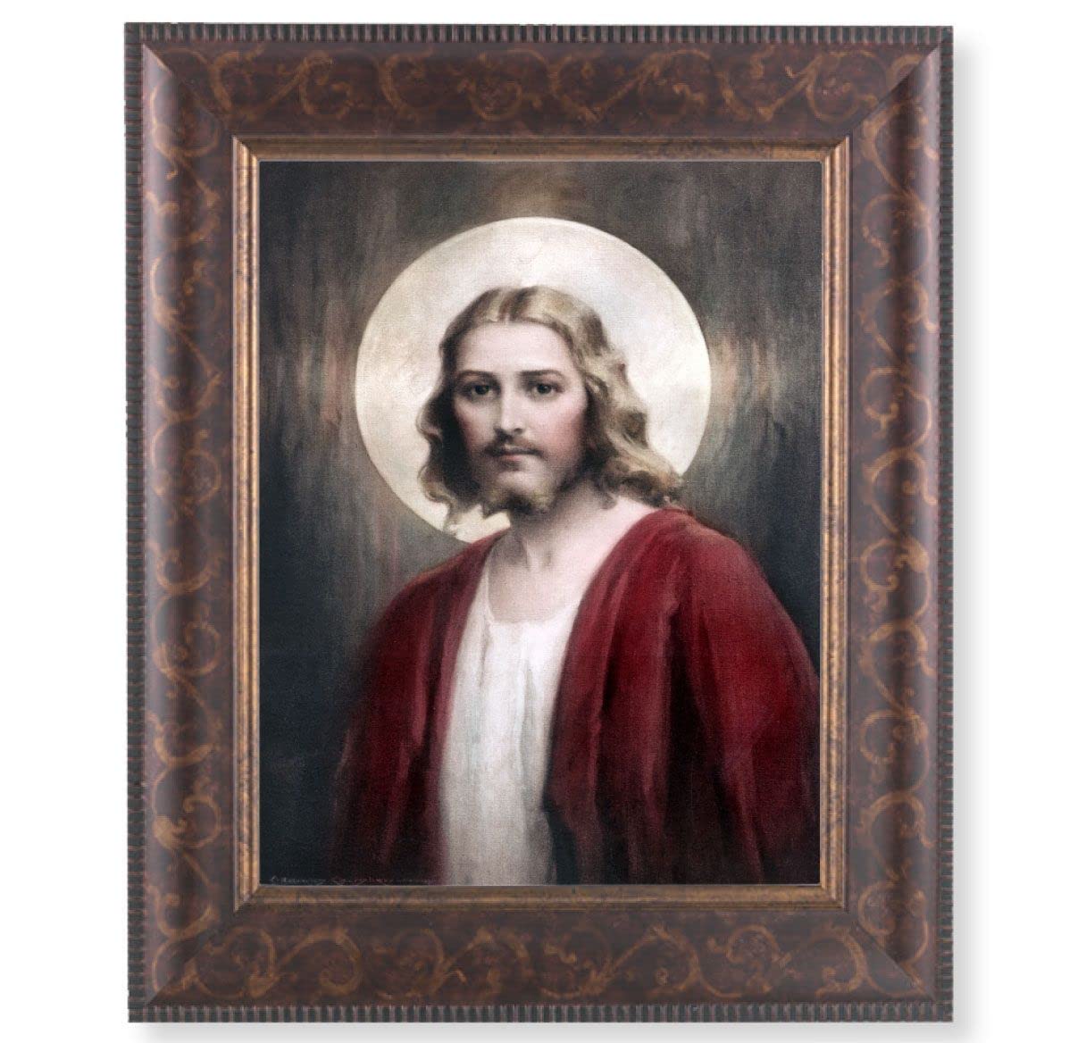 Confide in Me Picture, 11-1/4"x13-1/4, Antique Gold & Espresso Frame, Italian Print Under Glass # 25902