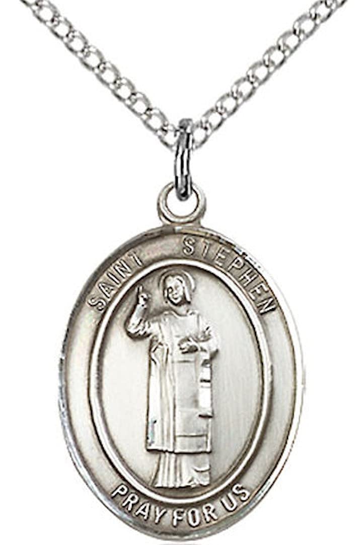 St. Stephen the Martyr Medal in Fine Pewter, 3/4" tall, Your Choice of Chain # 17244