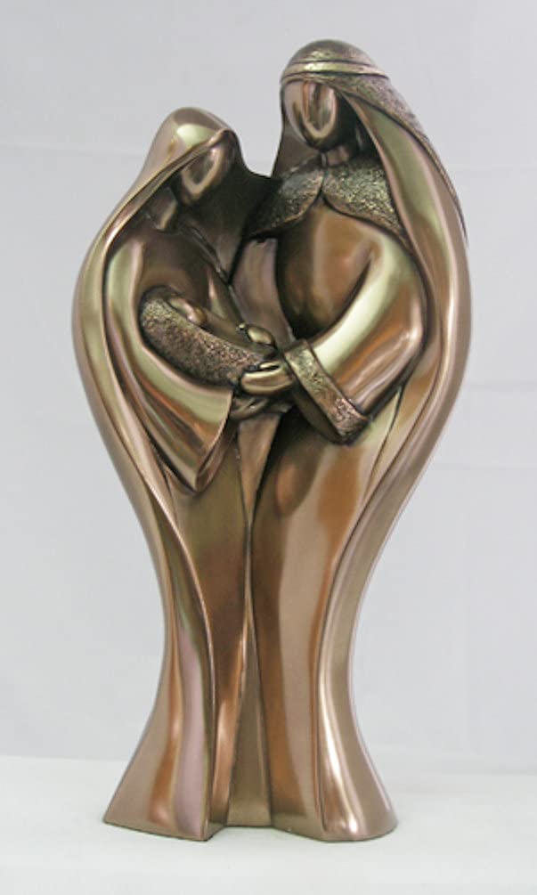 Genesis Modern Holy Family Statue 9.5", Cold Cast Bronze, # 1466