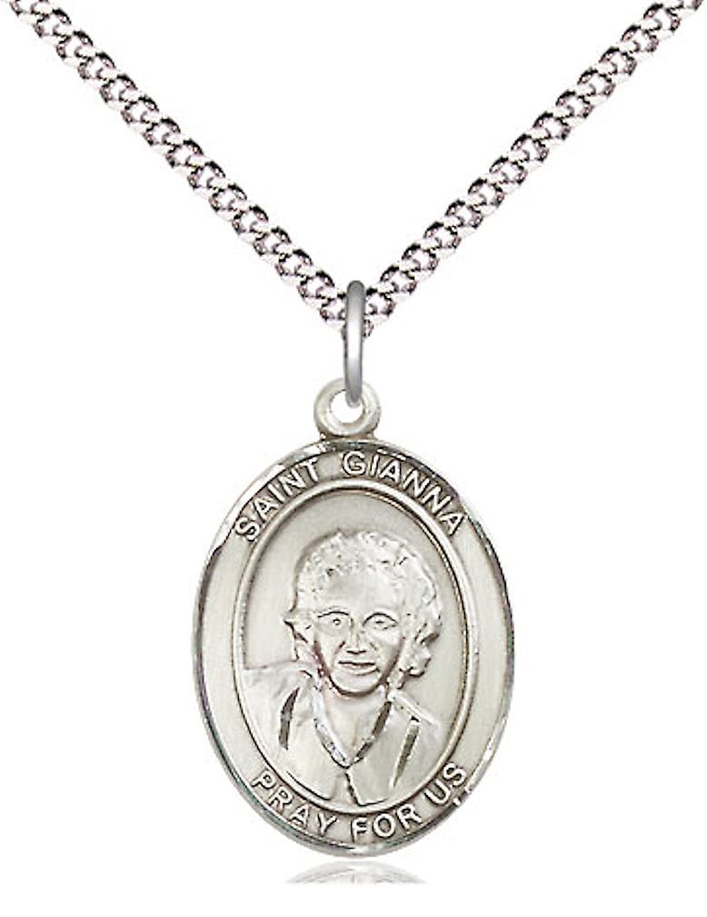 St. Gianna Beretta Molla Medal in Fine Pewter, 3/4" tall, Your Choice of Chain, Rampart Catholic # 17053