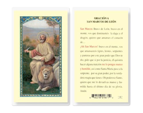 ORACION A SAN MARCOS DE LEON Spanish Laminated Holy Cards, 25-Count Value Pack, # 18279