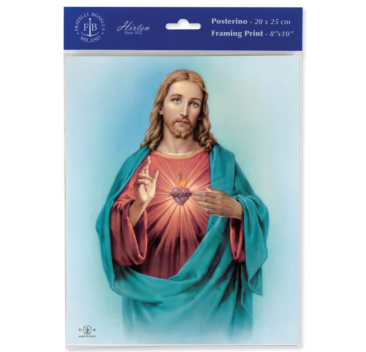 8"x10" Italian Print, Sacred Heart of Jesus, 3-Pack, # 63912
