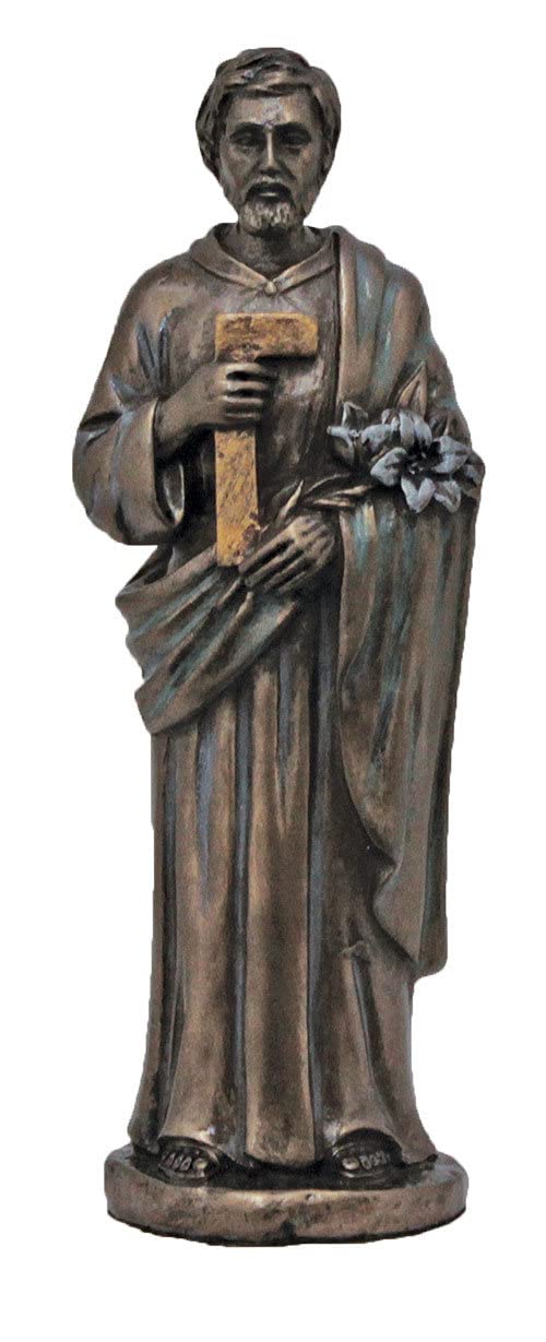 5" St. Joseph the Worker Statue, Bronzed Resin, 2-Count Value Pack, # 49439