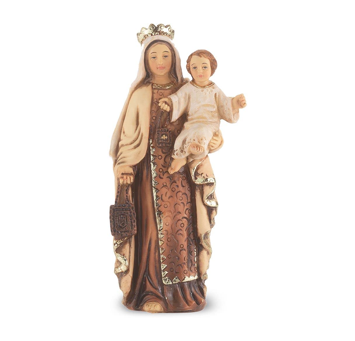 4" Full Color Resin Statue, Our Lady of Mount Carmel, # 65368