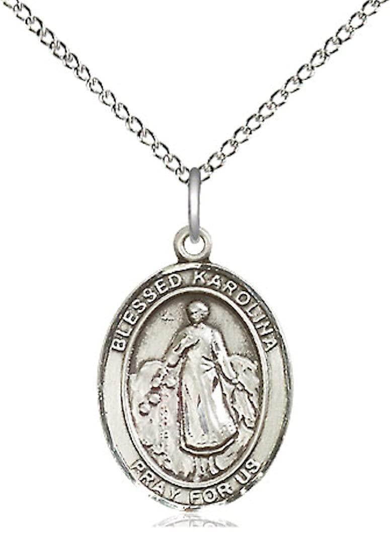 Blessed Karolina Kozkowna Medal in Fine Pewter, 3/4" tall, Your Choice of Chain, # 5680