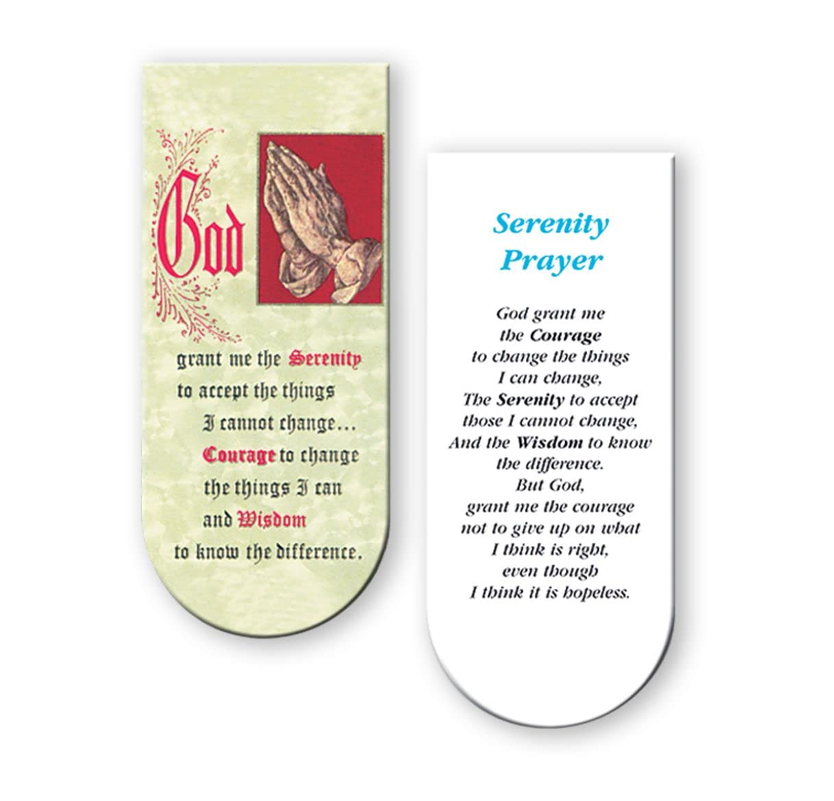 Magnetic Bookmark, 3", Serenity Prayer, 10-Pack, #