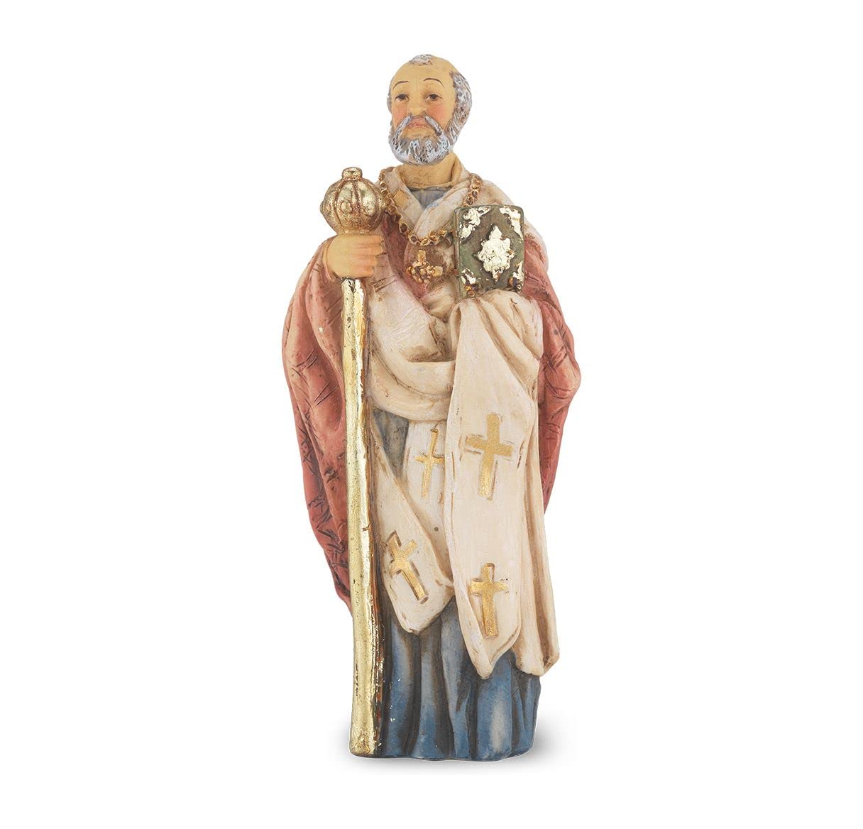 4" Full Color Resin Statue, St. Nicholas, # 65393
