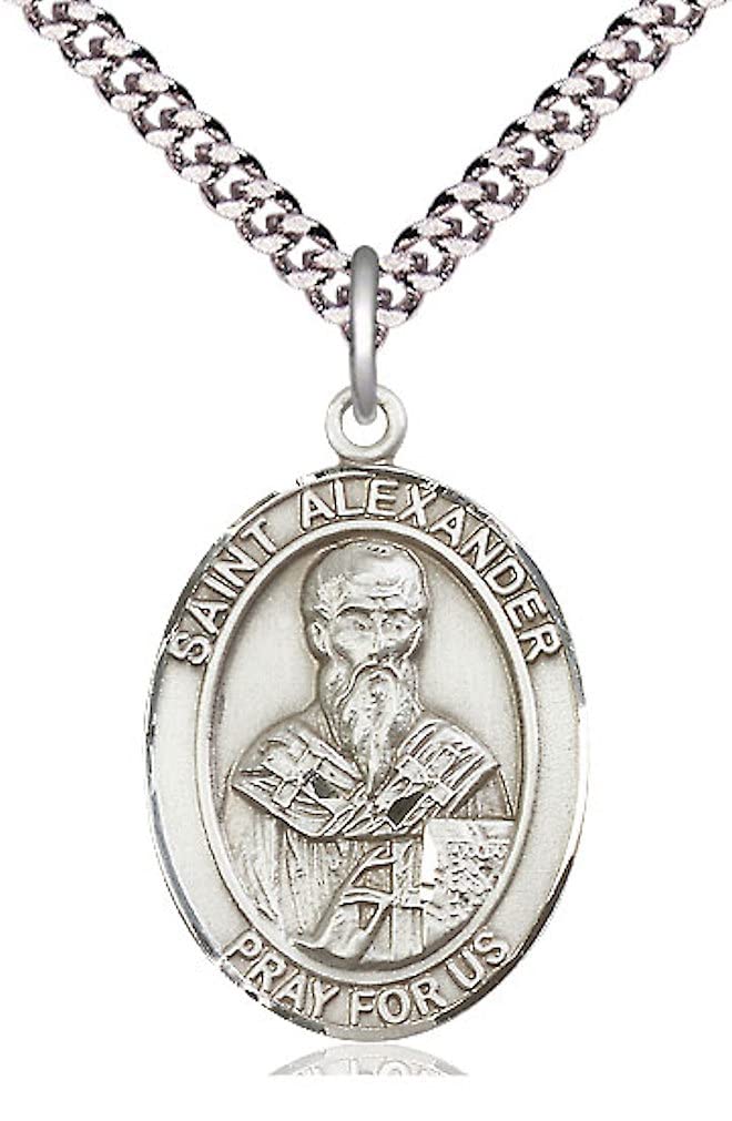 St. Alexander Sauli Medal in Fine Pewter, 1" tall, Your Choice of Chain # 4973
