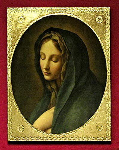 O L Of Sorrows Plaque - Carlo Dolci Florentine Plaque Made in Italy., 13473